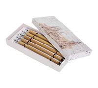 CHEOTIME 5PCS Stylo Dip de Calligraphie Emballé Stylos de Calligraphie Manga Fabriqués à la Main Vintage Stylo Dip en Bois Calligraphie Artisanale pour l'écriture Dessin Peinture (Pen nib set No. 1-5)