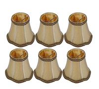 CheoTime 6pcs E14 Tabinement du tissu, nuances de lustre à petit style, mini-couvercle rustique de la lampe à lampe pour la lumière de la lumière de la lumière