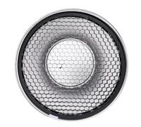 CHEOTIME 7 "Standard réflecteur diffuseur Lampe Abat-Jour Plat, Argent intérieur 60 ° nid d'abeille Grille Haute réflectivité Photographie Accessoire pour Studio