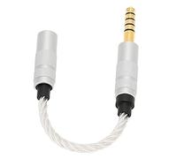 CHEOTIME Adaptateur Casque 4,4 mm mâle vers 3,5 mm Femelle, Cordon tressé OFC plaqué Or HiFi, convertisseur Court de 15 cm, Prise plaquée Or, câble de Conversion Portable
