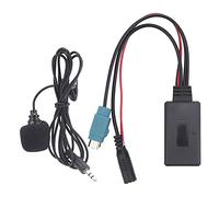 CHEOTIME Adaptateur de Voiture Bluetooth 5.0, Adaptateur Bluetooth de Voiture câble AUX Radio sans Fil avec Microphone Adaptateur Mains Libres adapté pour Alpine KCE-236B / CDA-985