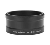 CHEOTIME Adaptateur d'objectif 49 mm pour GR3X, Adaptateur de Filetage d'objectif de caméra adapté à la caméra GR3X, Adaptateur de Capuchon de Filtre d'objectif de Filetage 49 mm