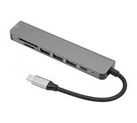 CHEOTIME Adaptateur multiport USB C Hub 7 en 1 avec dongle USB C 4K, Lecteur de Carte SD TF, 2 USB 2.0, Station d'accueil USB 3.0, Interface multimédia HD 30 Hz, Adaptateur