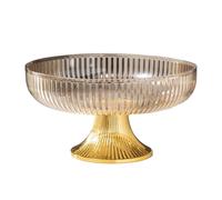 CHEOTIME Assiette à fruits, plateau à collation élégant en plastique, organisateur multifonctionnel pour fruits, noix, bonbons, table basse et décoration de salle à manger (amber)