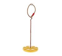 CHEOTIME Balançoire à disque, balançoire d'arbre en plastique robuste, balançoire à corde, équipement de jeu extérieur avec corde PE pour enfants, activités (Jaune)
