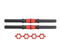 CHEOTIME Barres d'haltères de 40 cm, poignées d'haltères filetées avec 4 écrous en PP et caoutchouc, équipement de fitness, accessoires d'haltérophilie pour entraînement sportif