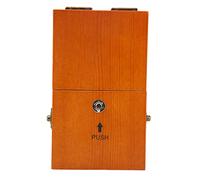 CHEOTIME Boîte Inutile, s'éteint Toute Seule dans Une boîte de Rangement en Bois à décompression avec des Boutons métalliques Boîte Inutile, Machine Seule entièrement assemblée (Marron (Boîte