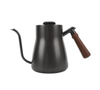 CHEOTIME Bouilloire à col de cygne de 29 oz avec thermomètre, poignée en bois, en acier inoxydable 304, versez sur une cafetière et une théière, oreille suspendue, émoussée à la