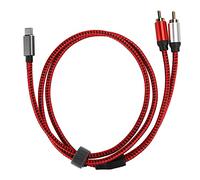 CHEOTIME Câble audio USB C vers R - C - A type C vers 2 mâles Y répartiteur audio auxiliaire de voiture haut-parleur stéréo cordon d'ampli pour amplificateur de cinéma maison DVD TV (1 m/3,3 pieds)