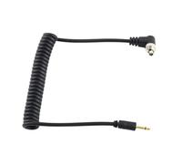 CHEOTIME Câble de synchronisation PC Flash 2,5 mm vers mâle avec Verrouillage à vis, Fil enroulé étendu pour Relier de Nombreux Types d'appareils Photo et de déclencheurs de Flash