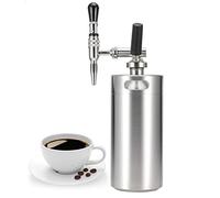 CHEOTIME Cafetière à infusion à froid, cafetière en acier inoxydable de qualité alimentaire, fût de café à domicile, infuseur d'azote portable pour boissons onctueuses, infusion à (z.SHL)