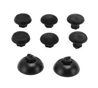 CHEOTIME Capuchons de rechange pour joystick 8 en 1, 3 hauteurs, en caoutchouc pour manette, 6 capuchons de poignées, 2 manettes remplaçables, 1 boîte en plastique, multicolore (Noire)