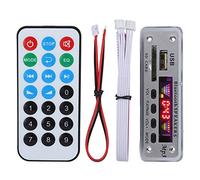 CHEOTIME Carte de module de décodeur MP3 Bluetooth, SDM01Bt U-DX Bluetooth 5.0 Écran 4 couleurs MP3 FM APE FLAC Carte de module audio avec télécommande (Argent)