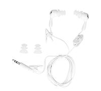 CHEOTIME cashphone à l'épreuve de l'eau, écouteurs ergonomiques IP68 avec Un Bouchon plaqué Or 3,5 mm, Un câble Anti-Twist et Plusieurs Tailles d'oreille pour la Natation (Blanc)