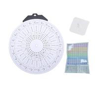 CHEOTIME Cercle des cinquièmes roue, roue d'accords murale de 30 cm, outil d'apprentissage de la mélodie avec tableau d'accords de guitare et conception de théorie musicale (RMT-A10W (Blanc))