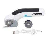 CHEOTIME Ciseaux électriques sans fil 2 lames 4,2 V 2000 mAh Mini coupe-boîte électrique 320 tr/min avec verrouillage de sécurité Coupe-carton rotatif rechargeable pour tapis en