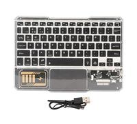 CHEOTIME Clavier Bluetooth 500 mAh Temps de Charge de la Batterie 2 à 3 Heures Clavier sans Fil avec pavé Tactile Connexion jusqu'à 33 Pieds Disposition compacte pour PC pour