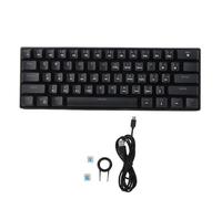 CHEOTIME Clavier de Jeu mécanique Portable avec Tige Verte, rétroéclairage Couleur LED, Mini Clavier de Bureau Ultra Compact 61 Touches pour Ordinateurs de Bureau et Portables