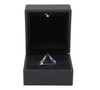 CHEOTIME Cristal Pyramidal, Prisme Triangulaire en Verre Optique K9, Prisme de Dispersion coloré en Forme de Pyramide de 20 mm pour la décoration de Bureau, Outil d'expérimentation