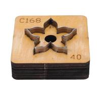 CHEOTIME Die de coupe en cuir de fleur, punch artisanal Base en bois 45 mm lame en acier en cuir multifonctionnel Cutter pour fabrication précise de création de clés floraux décora (40 mm)