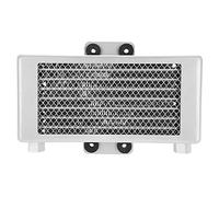 CHEOTIME Discussionnel d'huile moteur de 125 ml de moto, radiateur de refroidisseur de refroidissement d'huile de moto pour refroidisseur d'huile d'aluminium universel de 125cc-250 (Argent)