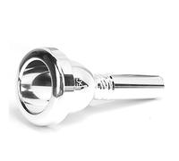 CHEOTIME Embouchure de trombone, 12,7 mm 5G Embouchure d'instrument en laiton de qualité professionnelle Embouchure à petite tige plaquée or ou argent pour un son supérieur (Silver)