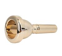 CHEOTIME Embouchure de trombone, 12,7 mm 5G Embouchure d'instrument en laiton de qualité professionnelle Embouchure à petite tige plaquée or ou argent pour un son supérieur (Gold)