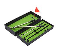 CHEOTIME Ensemble de stylos de Golf et Mini Jeu de Putting Green de Bureau, Cadeaux Amusants pour Les golfeurs Adultes Adolescents collègues, Ensemble de Jouets de Stylo de Golf