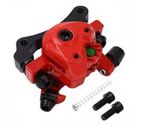 CHEOTIME Frein à Disque pour Trottinette électrique, étrier de Frein mécanique réglable, en Alliage d'aluminium, côté Droit, pour trottinettes électriques de 10 Pouces (Noir) (Rouge)
