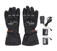 CHEOTIME Gants chauffés 3 Ajustement de température écran Tactile de Chauffage Rechargeable Gants d'hiver Chauffants pour Hommes Femmes pour Le vélo Noir 100-240V pour la pêche à l
