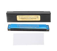 CHEOTIME Harmonica professionnel 24 trous e C, polyphonie diatonique harpe orgue à bouche avec étui pour blues folk jazz pop musique étudiant enseignant débutant cadeau (Bleue)