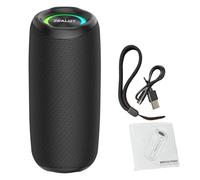 CHEOTIME Haut-Parleur Bluetooth, Haut-Parleur BT Portable, Gamme complète de 52 mm avec lumières RVB, étanche IPX5, sans Fil pour la Maison/fête/Camouflage extérieur (Black)