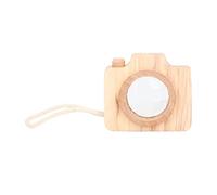 CHEOTIME Jouet à Objectif Prisme, Caméra de Jeu de Rôle 5 Couleurs avec Bouton Cliquez et Sangle Souple, Jouet d'apprentissage Créatif, Jouet Intéressant Portable Mignon (Couleur du Bois)