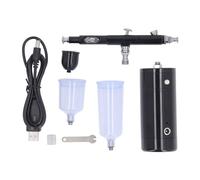 CHEOTIME Kit d'aérographe sans fil, pompe à air portable rechargeable 17,4 psi, brosse à air portable sans fil avec buse de 0,3 mm pour modèle artistique, peinture, décoration de g