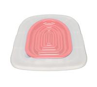 CHEOTIME Kit d'apprentissage de la propreté pour Chat, système de Toilette Universel, réutilisable, Amovible, pour Le Nettoyage des Animaux domestiques, Plateau et 1 Support (White Tray, 1 Pink Inner