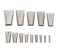 CHEOTIME Kit de finition de calfeutrage 14 pièces, applicateurs de buse de calfeutrage en acier inoxydable, outil de finition réutilisable, kit de finition de buse de calfeutrage