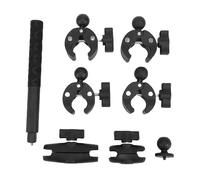 CHEOTIME Kit de Montage de caméra de Moto en Alliage d'aluminium, Guidon de vélo, bâton de Selfie Invisible, Rotation à 360 °, Support de Guidon de Moto à Double tête réglable pour