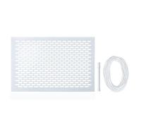 CHEOTIME Kit de Protection d'écumoire, Filet d'écumoire de Piscine, système d'action à Ressort pour piscines Hors Sol, Assemblage Facile, Panneau en Maille PP, Corde élastique empê