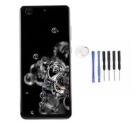 CHEOTIME Kit de Remplacement d'écran de téléphone de 6,9 Pouces de 6,9 Pouces, Assemblage d'écran Tactile Digitizer d'affichage LCD avec Outils de réparation pour S20 Ultra Phone G988B (Argent)