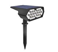 CHEOTIME Lampadaire solaire d'extérieur à LED étanche du crépuscule à l'aube, lampes grand angle réglables, lampadaire solaire pour jardin, cour, garage