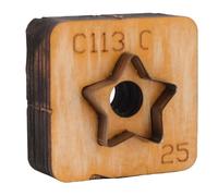 CHEOTIME Leather Cutting Die, Five Pointed Star Shape 25mm Metal and Wood Craft Punch Mold, Precise Leather Cutter for DIY Keychains Bag Decor (25mm)