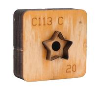 CHEOTIME Leather Cutting Die, Five Pointed Star Shape 25mm Metal and Wood Craft Punch Mold, Precise Leather Cutter for DIY Keychains Bag Decor (20mm)
