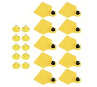 CHEOTIME Lot de 10 Boucles Auriculaires, étiquettes d'oreille pour Bétail Marqueurs d'Identification TPU Étiquettes de Vache pour le Bétail IS0180006C Protocole Gestion de la Ferme