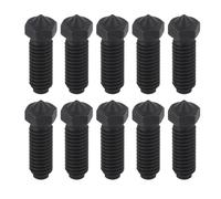 CHEOTIME Lot de 10 buses d'imprimante 3D, buse Hotend haute précision en acier trempé, embout d'extrudeuse de 0,4 mm usiné CNC pour PLA, ABS, PETG, TPU, ASA (0,4 mm)
