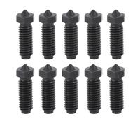 CHEOTIME Lot de 10 buses d'imprimante 3D, buse Hotend haute précision en acier trempé, embout d'extrudeuse de 0,4 mm usiné CNC pour PLA, ABS, PETG, TPU, ASA (0,2 mm)