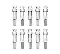 CHEOTIME Lot de 10 connecteurs BNC mâle, BNC mâle à visser sur extrémité à ressort coaxial BNC mâle adaptateur à vis pour caméra de vidéosurveillance coaxial RG59