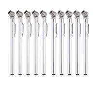 CHEOTIME Lot de 10 manomètres de pneu en forme de crayon, 3 plages, 4 côtés, buse en alliage de zinc scellée, tige en acier inoxydable, compteur de pression, vérificateur de roue p