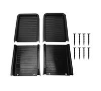 CHEOTIME Lot de 2 Blocs Anti-éclaboussures pour gouttière de 60 cm, Extensions de gouttière avec Clous de Fixation au Sol, Drainage de l'eau de Pluie, Extension de Bec vers Le Bas, Noir,