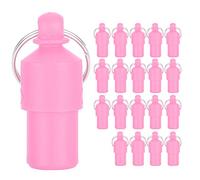 CHEOTIME Lot de 20 médailles d'identification pour Animaux de Compagnie, personnalisées, avec numéro de téléphone, adresse, Tube, conteneur, étiquette d'information, Capsule, (Rouge) (Orange) (Rose)