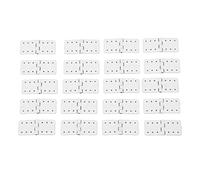 CHEOTIME Lot de 40 charnières à goupille pour Avion télécommandé, pièces de Rechange pour Avion télécommandé à Aile Fixe en Plastique (S)